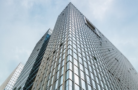 upward view of  modern building